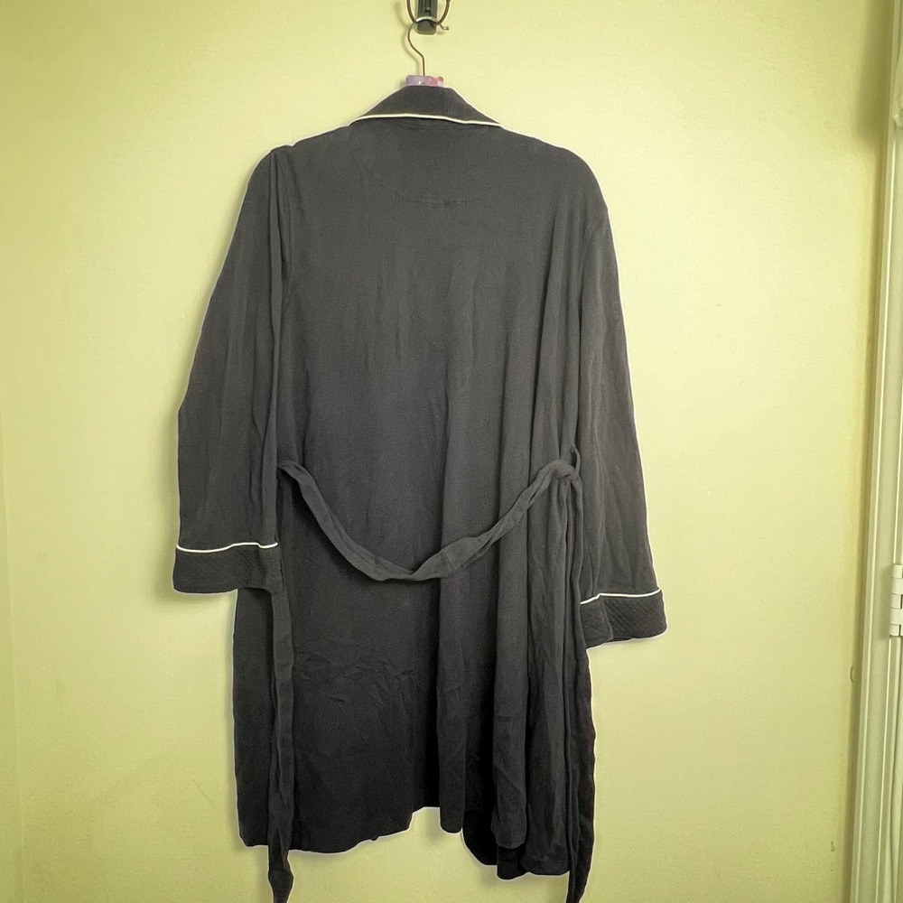 Lauren Ralph Lauren Womens Navy Blue RL Logo Robe Pajamas Sleepwear Loungewear L - Picture 4 of 5